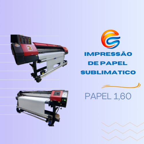 IMPRESSÃO DE PAPEL SUBLIMATICO 1,60